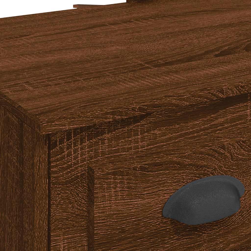 Coiffeuse avec lumières LED chêne marron 90x42x132,5 cm - XIOS