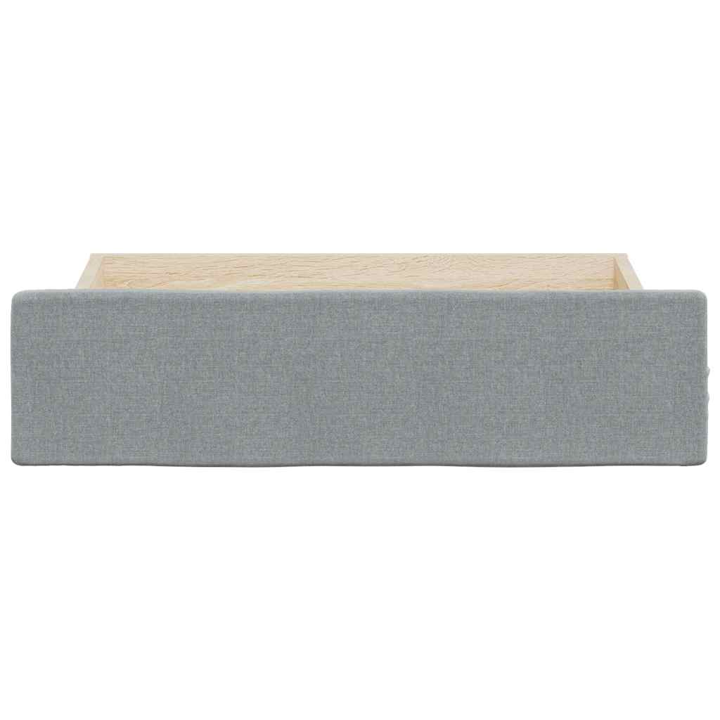 Tiroirs de lit 2 pcs gris clair bois d'ingénierie et tissu - XIOS