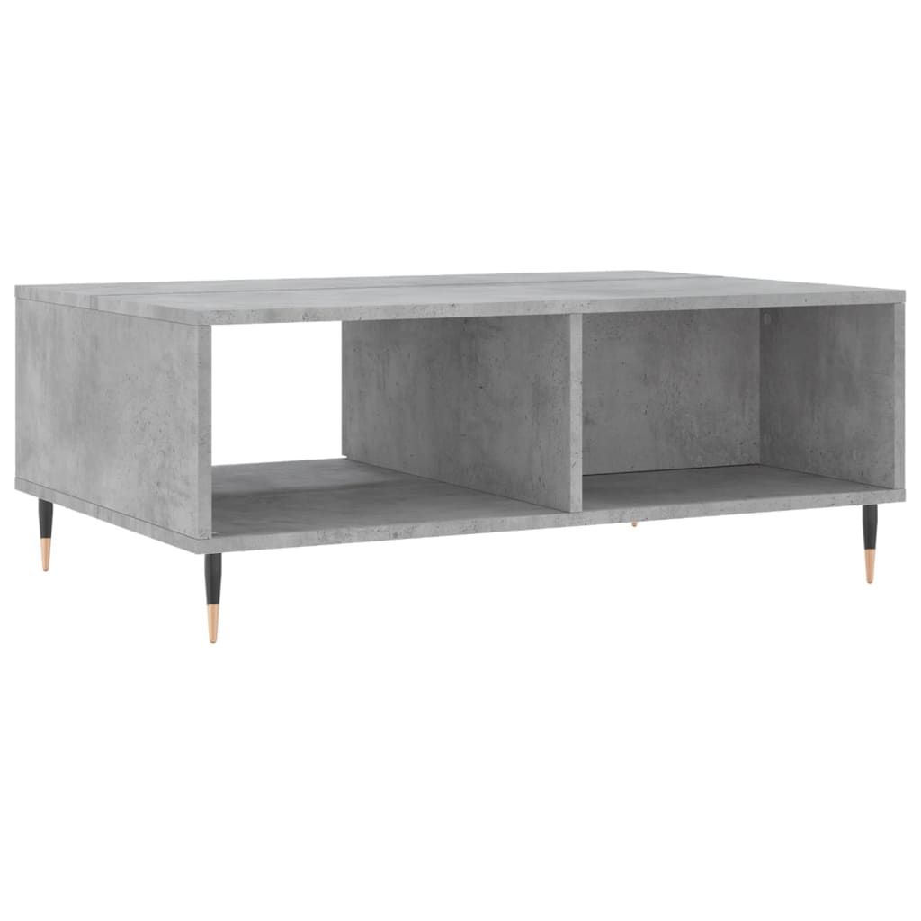Table basse gris béton 90x60x35 cm bois d'ingénierie - XIOS