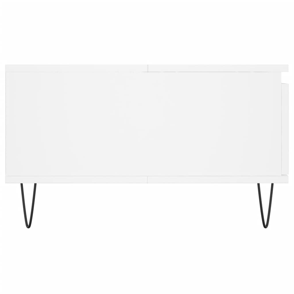 Table basse blanc 90x60x35 cm bois d'ingénierie - XIOS