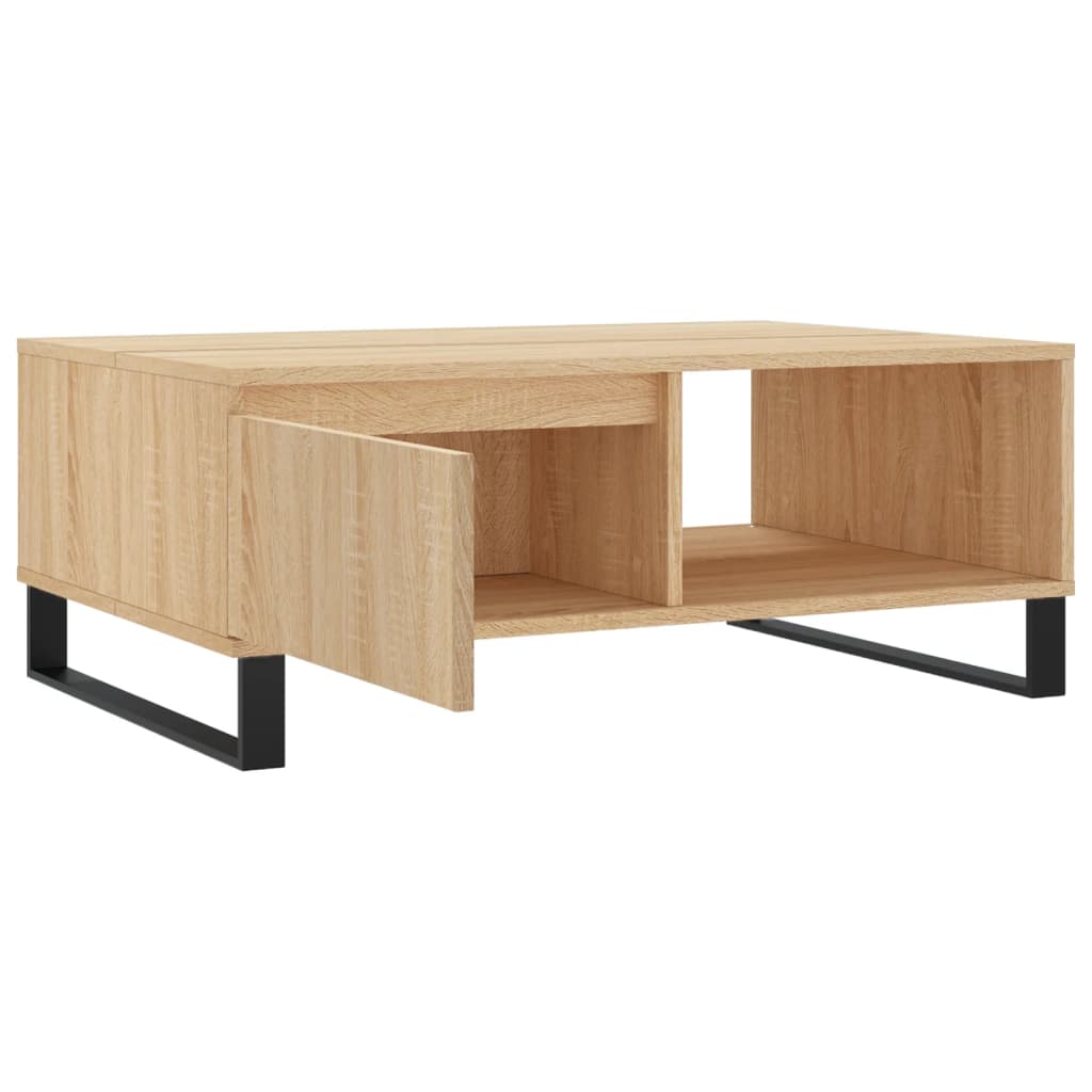 Table basse chêne sonoma 90x60x35 cm bois d'ingénierie - XIOS