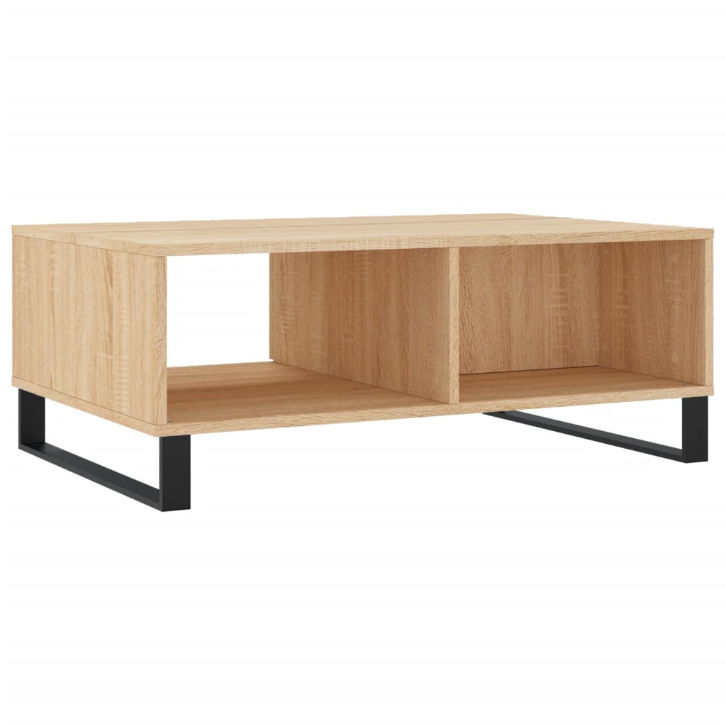 Table basse chêne sonoma 90x60x35 cm bois d'ingénierie - XIOS