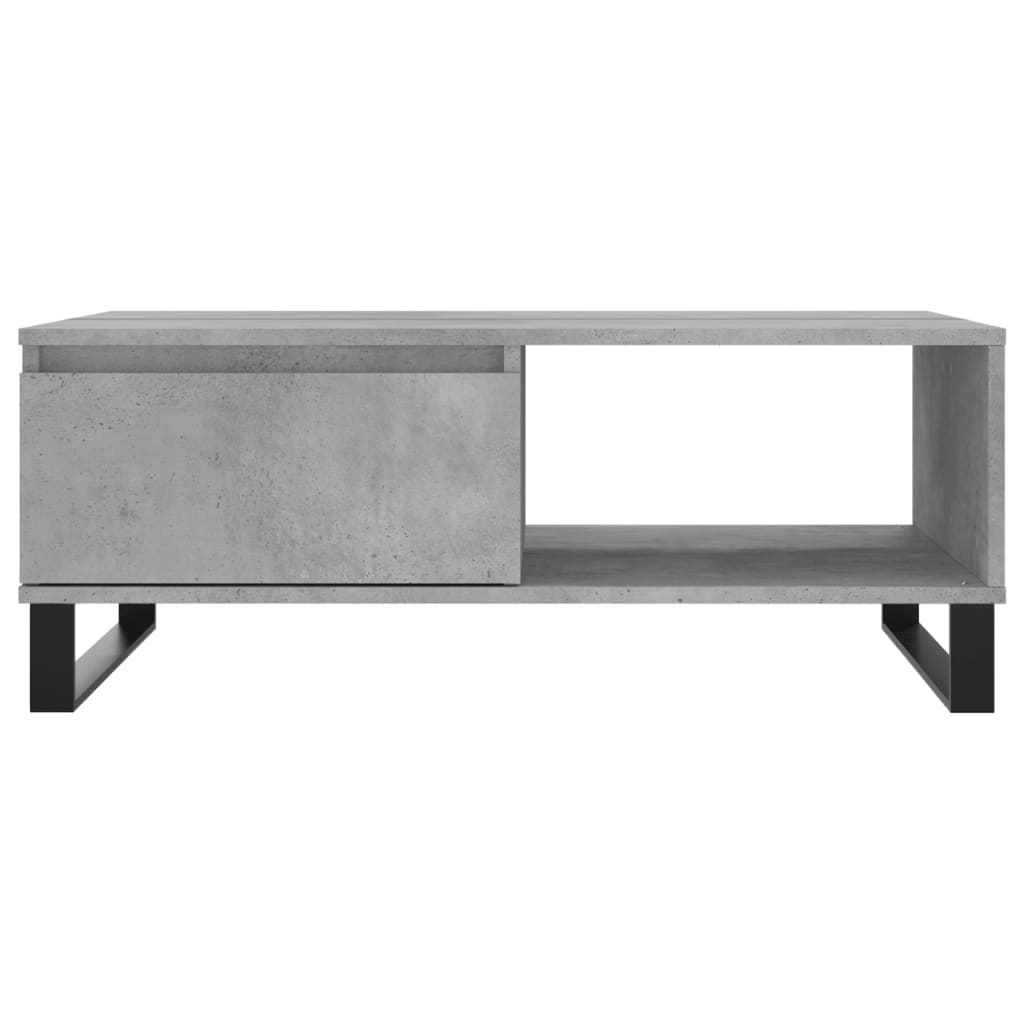 Table basse gris béton 90x60x35 cm bois d'ingénierie - XIOS