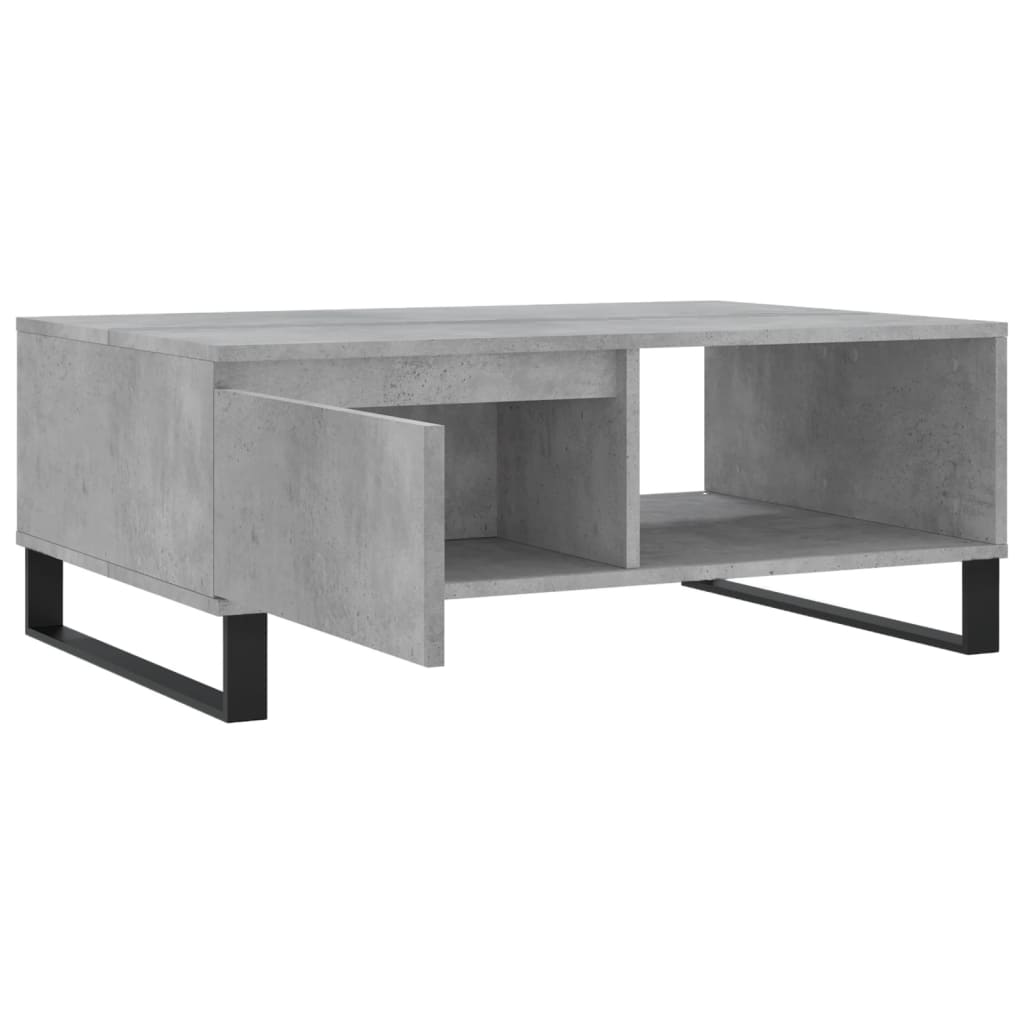 Table basse gris béton 90x60x35 cm bois d'ingénierie - XIOS