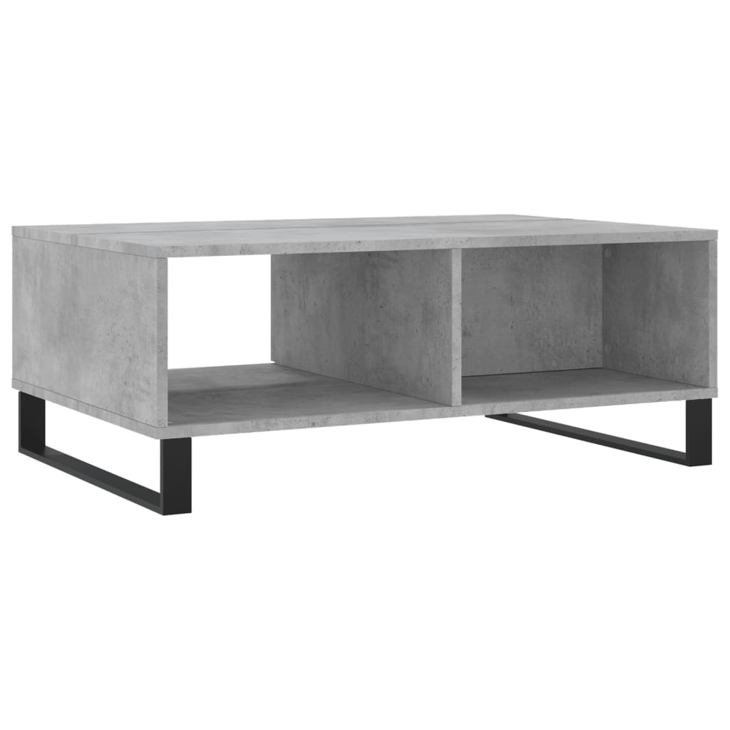 Table basse gris béton 90x60x35 cm bois d'ingénierie - XIOS