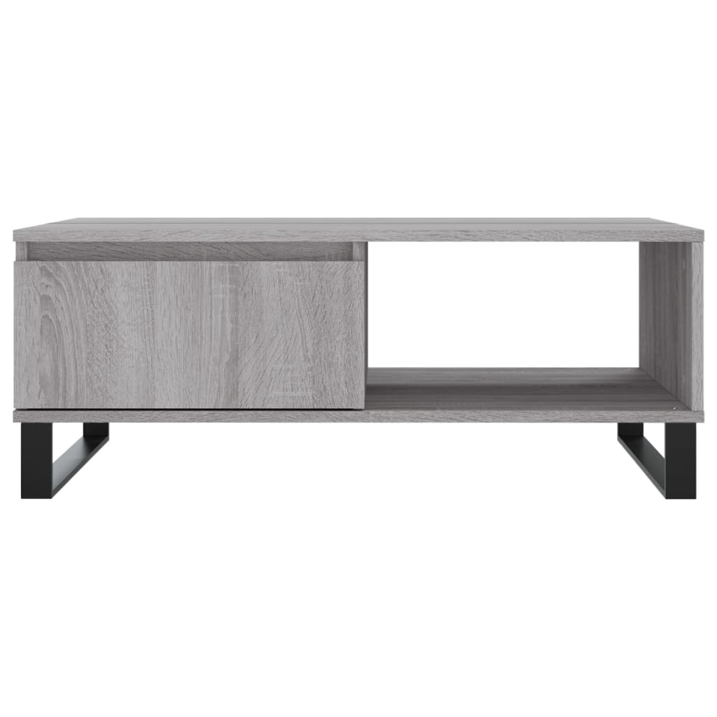 Table basse sonoma gris 90x60x35 cm bois d'ingénierie - XIOS