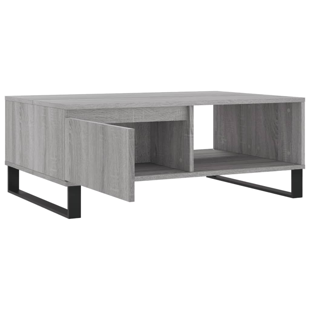 Table basse sonoma gris 90x60x35 cm bois d'ingénierie - XIOS