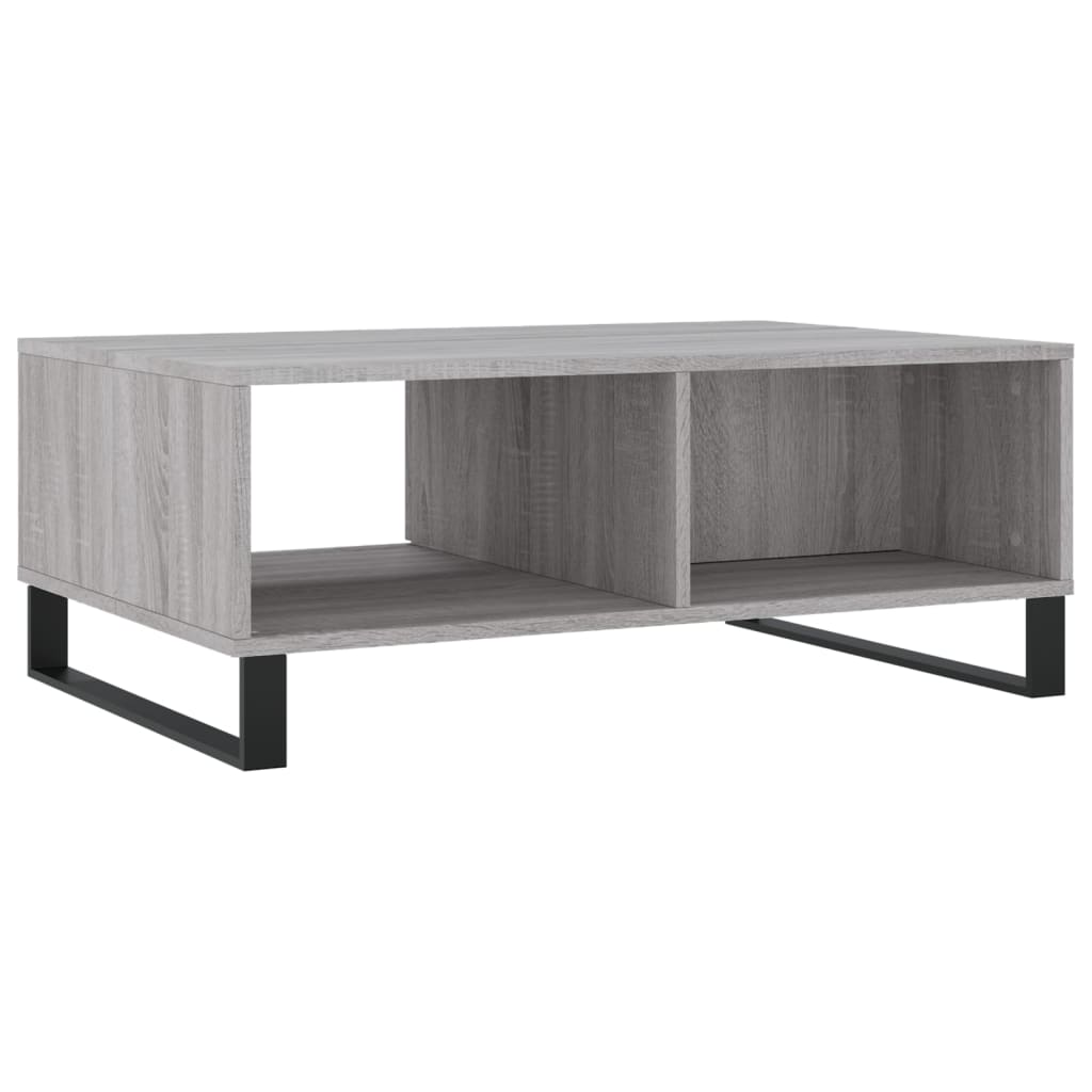 Table basse sonoma gris 90x60x35 cm bois d'ingénierie - XIOS