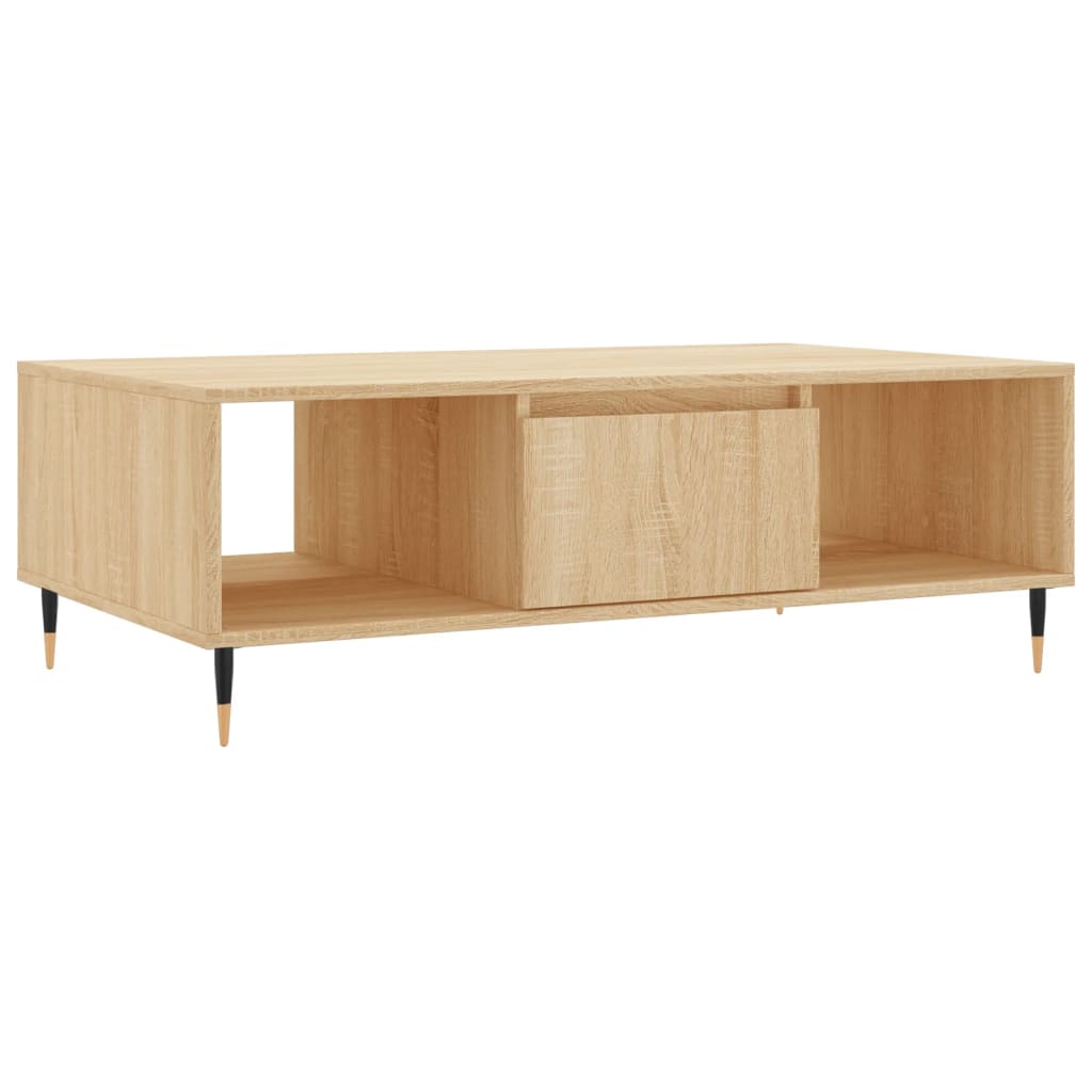 Table basse chêne sonoma 104x60x35 cm bois d'ingénierie - XIOS