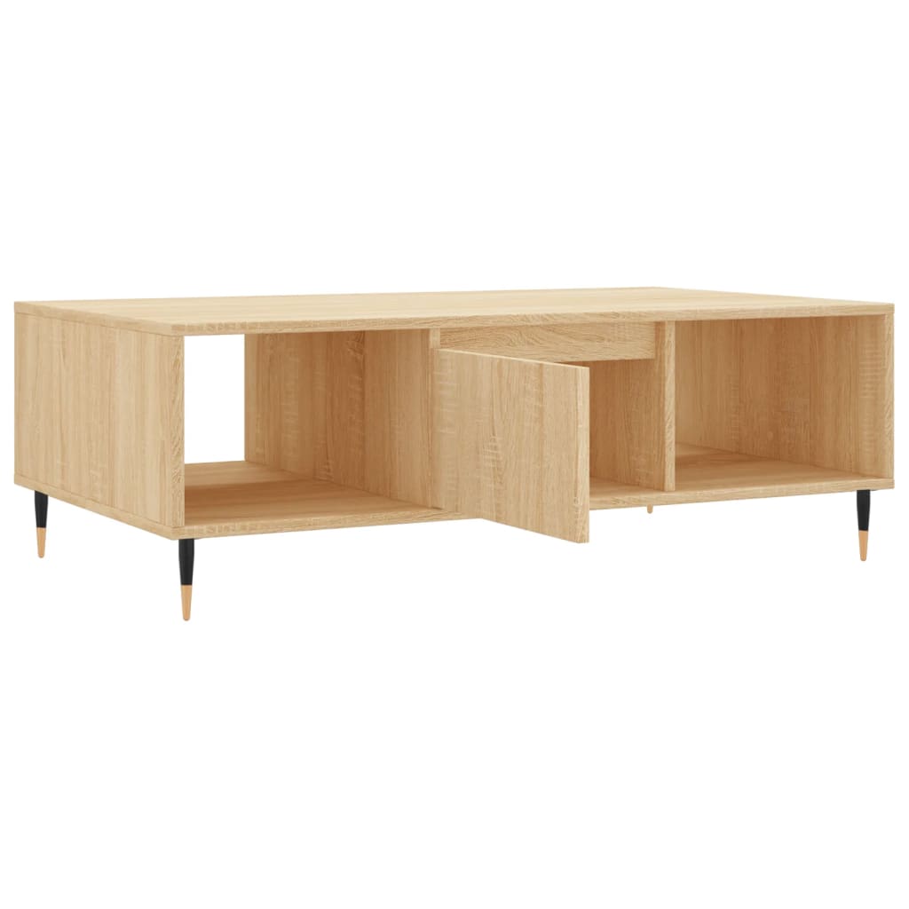 Table basse chêne sonoma 104x60x35 cm bois d'ingénierie - XIOS