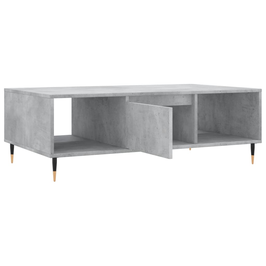 Table basse gris béton 104x60x35 cm bois d'ingénierie - XIOS