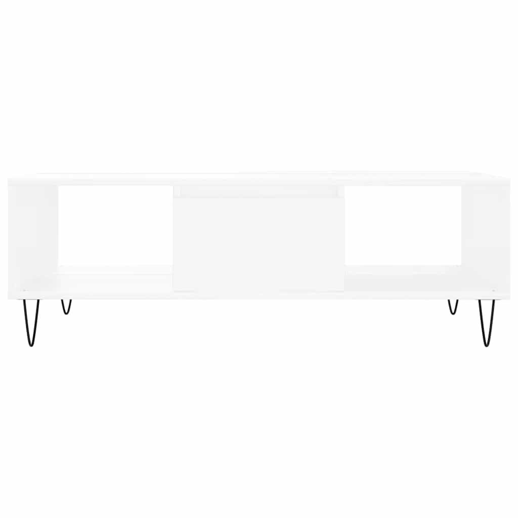 Table basse blanc 104x60x35 cm bois d'ingénierie - XIOS