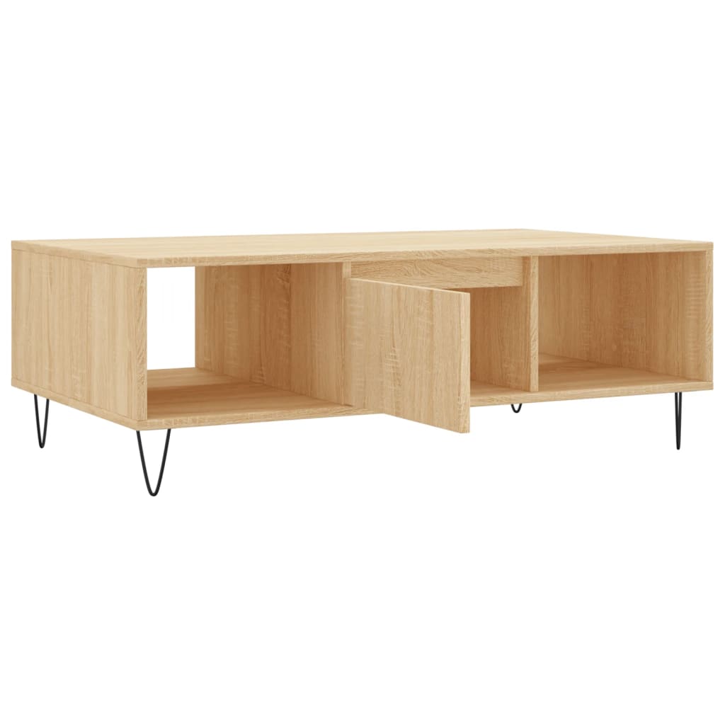 Table basse chêne sonoma 104x60x35 cm bois d'ingénierie - XIOS