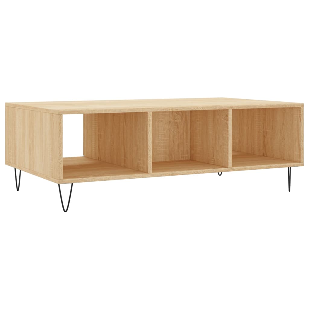 Table basse chêne sonoma 104x60x35 cm bois d'ingénierie - XIOS