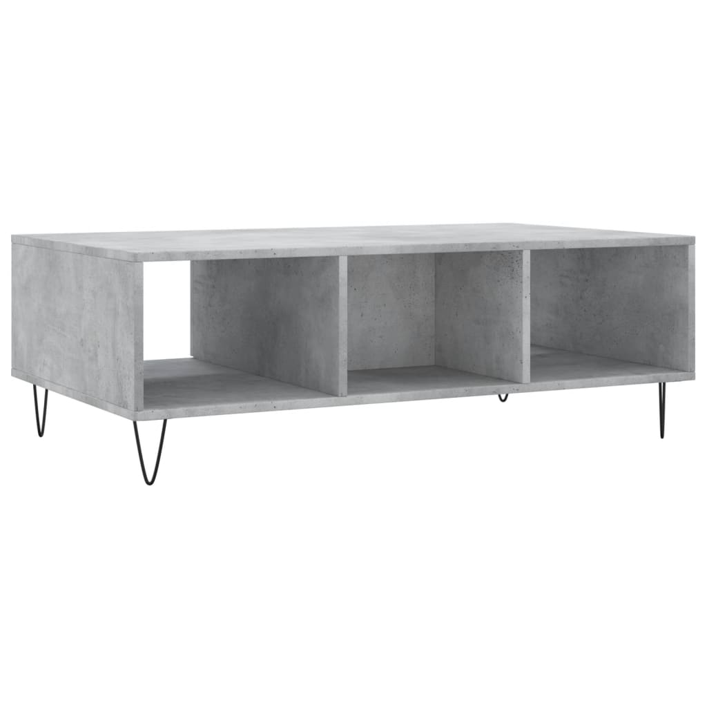 Table basse gris béton 104x60x35 cm bois d'ingénierie - XIOS