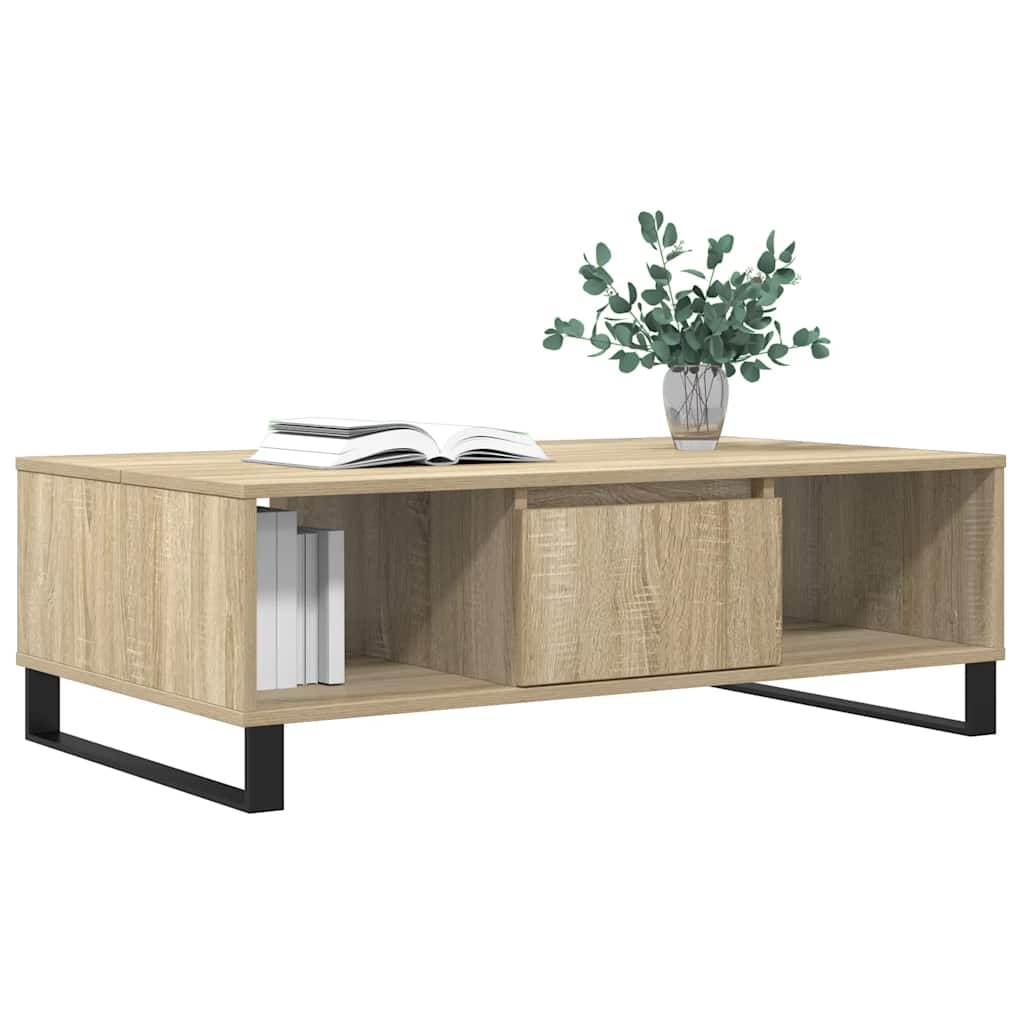 Table basse chêne sonoma 104x60x35 cm bois d'ingénierie - XIOS