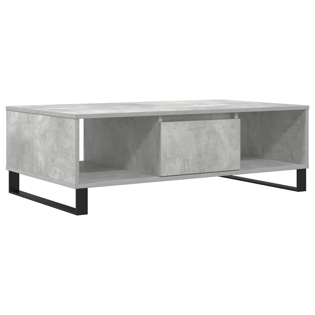 Table basse gris béton 104x60x35 cm bois d'ingénierie - XIOS