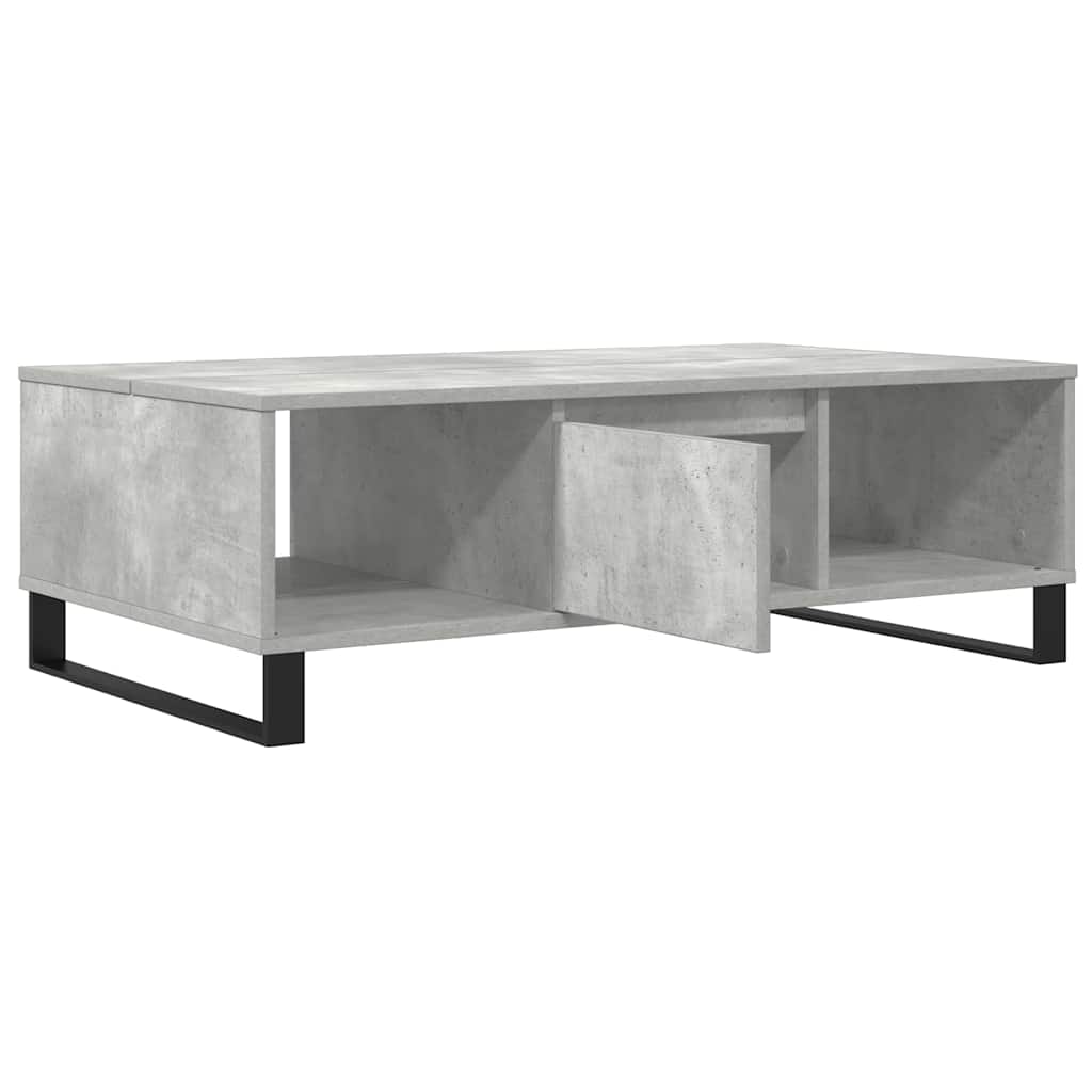 Table basse gris béton 104x60x35 cm bois d'ingénierie - XIOS