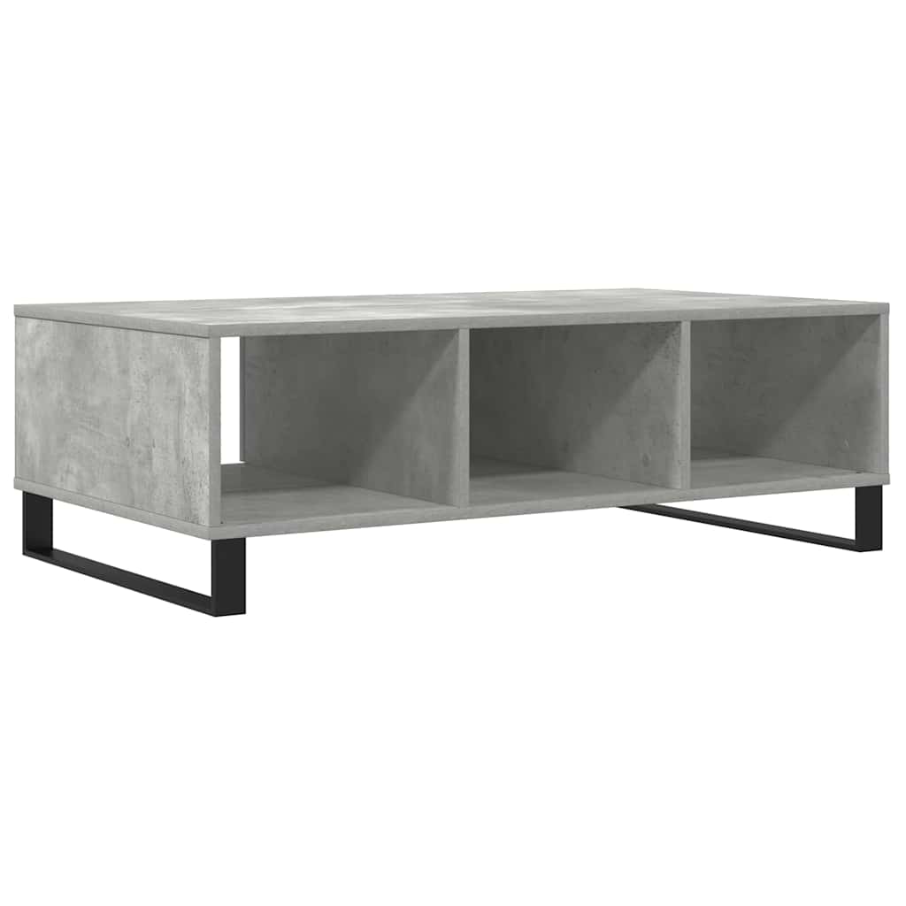 Table basse gris béton 104x60x35 cm bois d'ingénierie - XIOS
