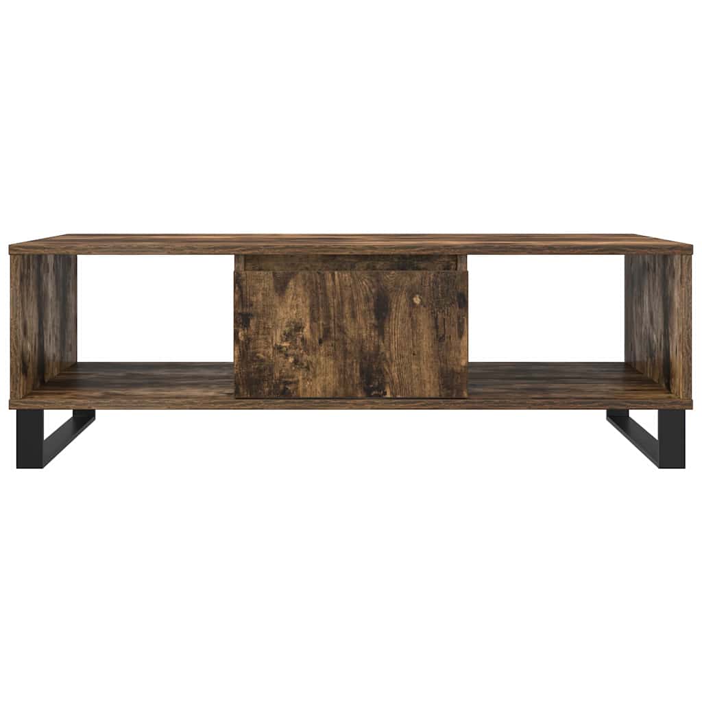 Table basse chêne fumé 104x60x35 cm bois d'ingénierie - XIOS