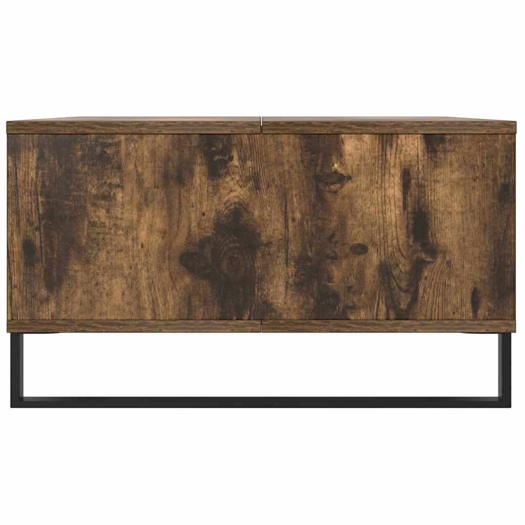 Table basse chêne fumé 104x60x35 cm bois d'ingénierie - XIOS