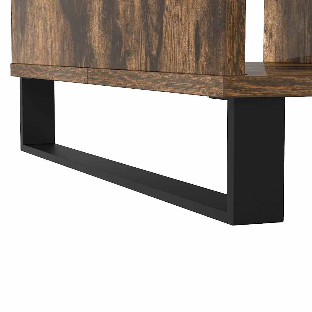 Table basse chêne fumé 104x60x35 cm bois d'ingénierie - XIOS