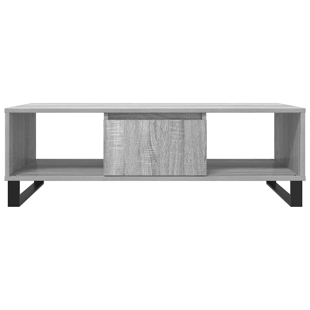 Table basse sonoma gris 104x60x35 cm bois d'ingénierie - XIOS