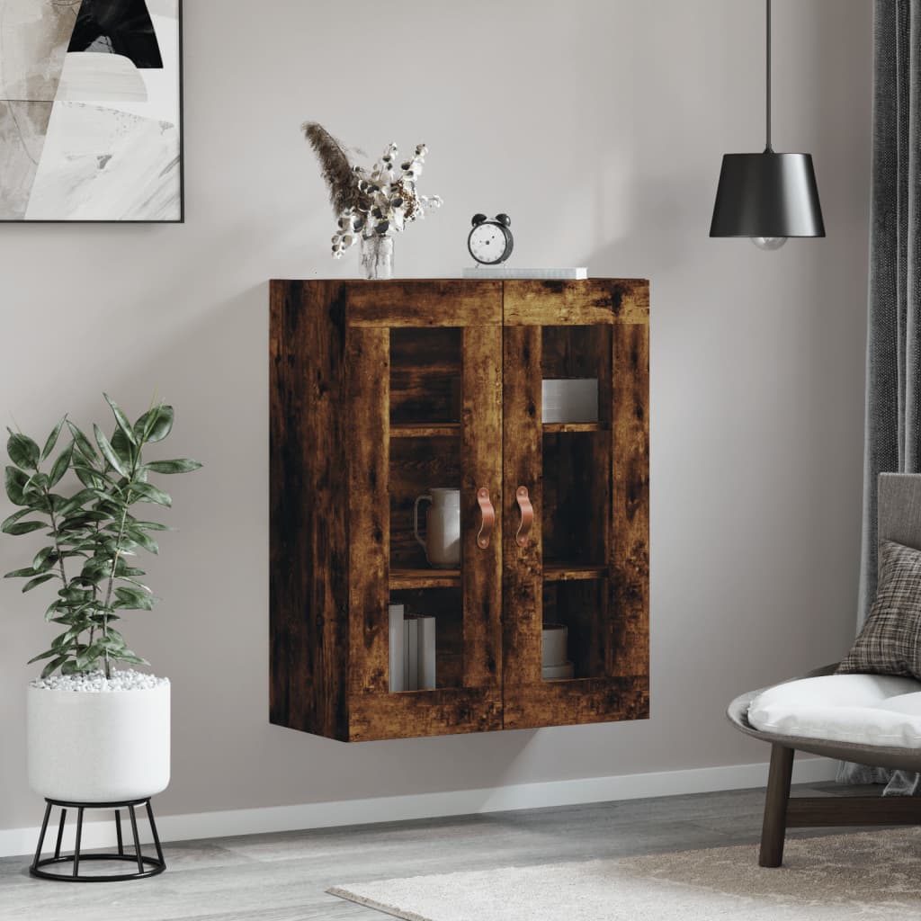 Armoire murale chêne fumé 69,5x34x90 cm - XIOS