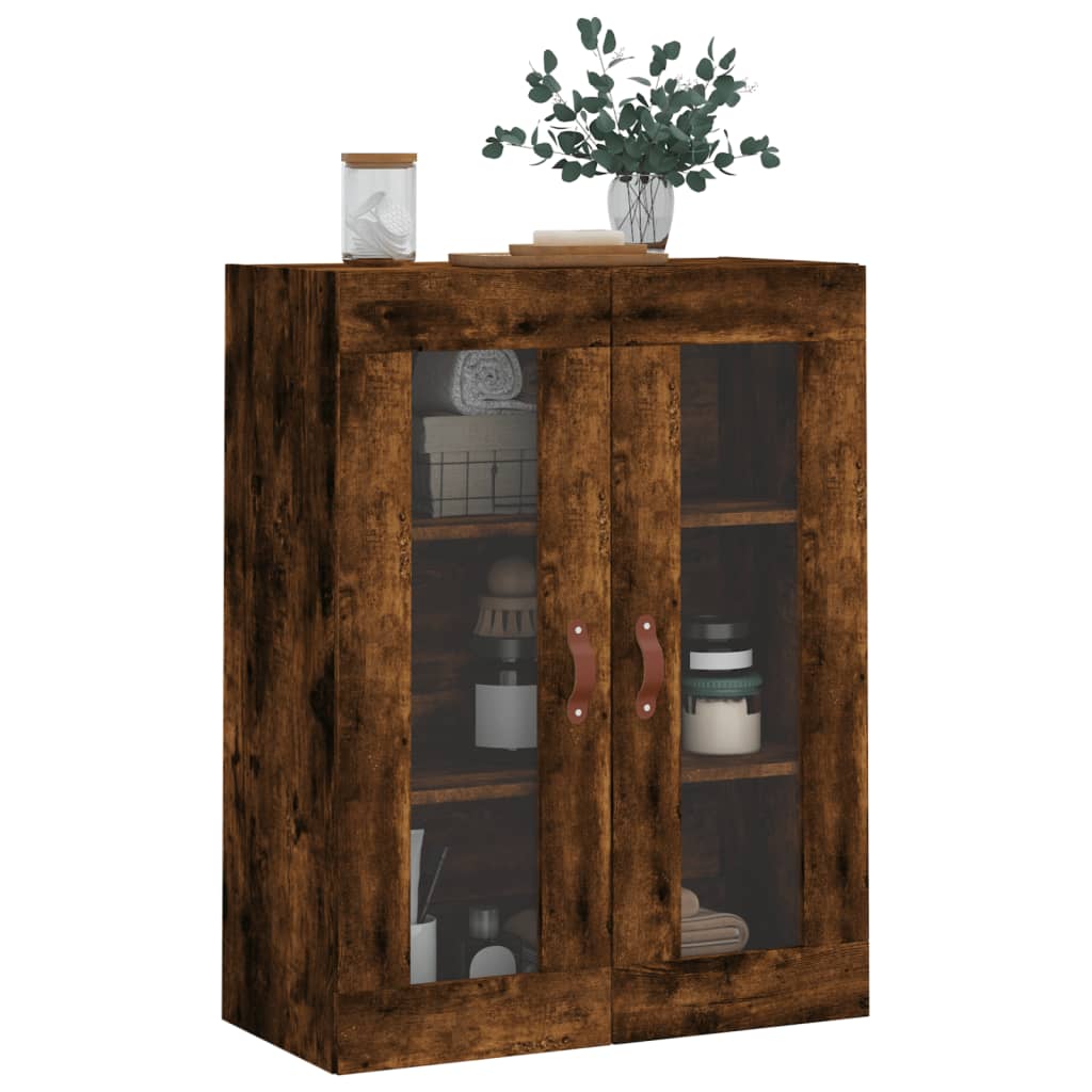 Armoire murale chêne fumé 69,5x34x90 cm - XIOS