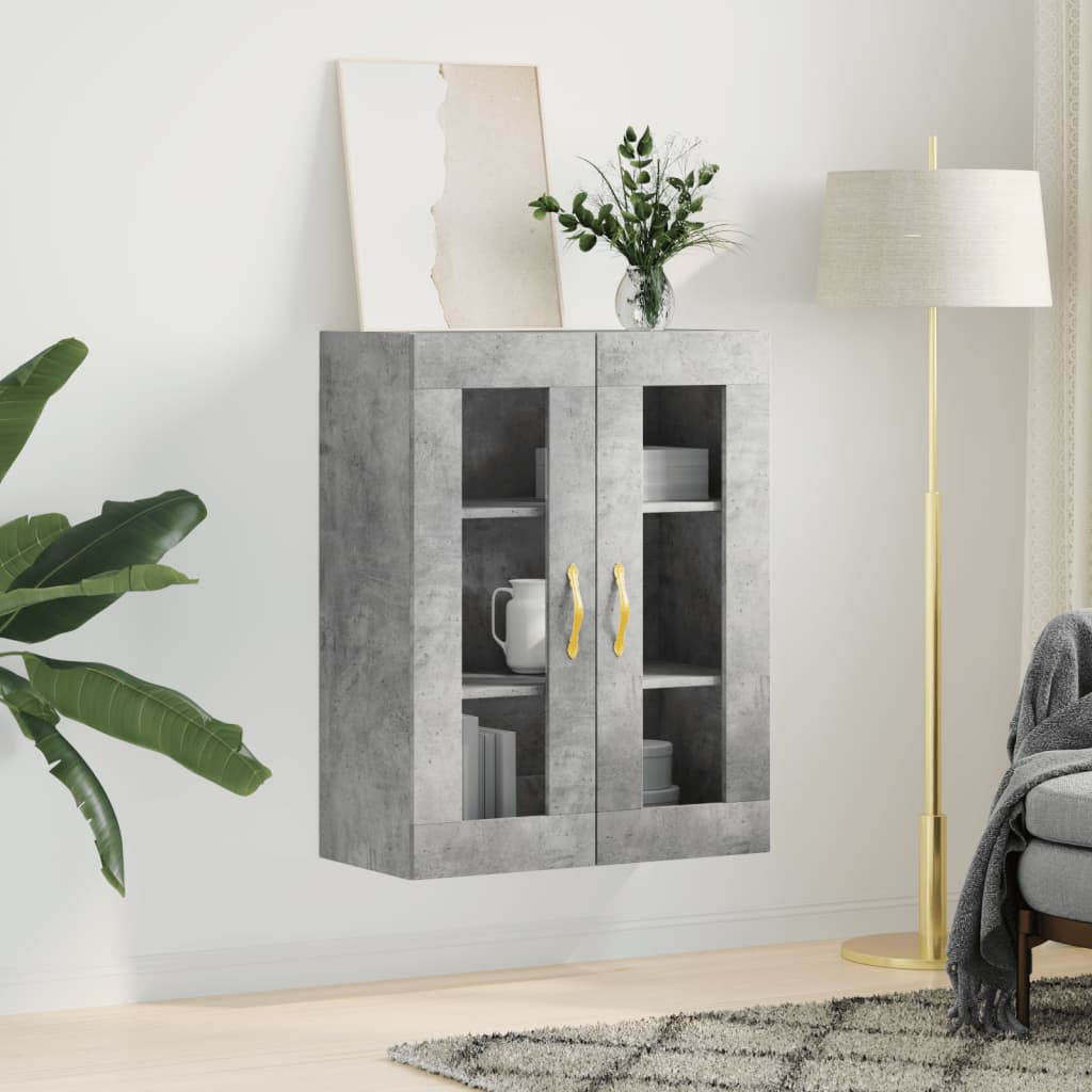 Armoire murale gris béton 69,5x34x90 cm - XIOS
