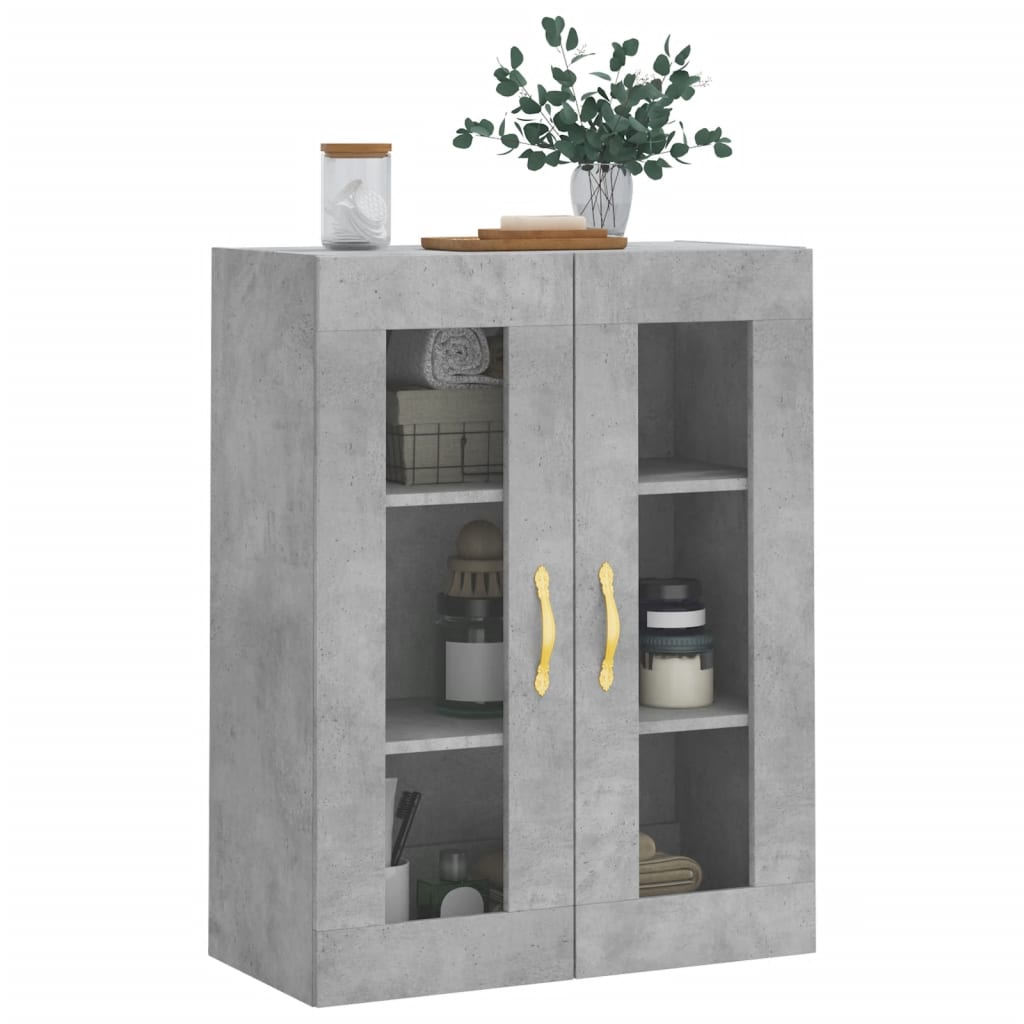 Armoire murale gris béton 69,5x34x90 cm - XIOS