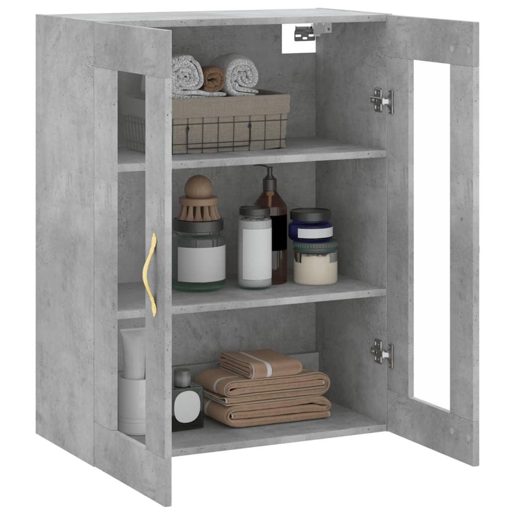 Armoire murale gris béton 69,5x34x90 cm - XIOS