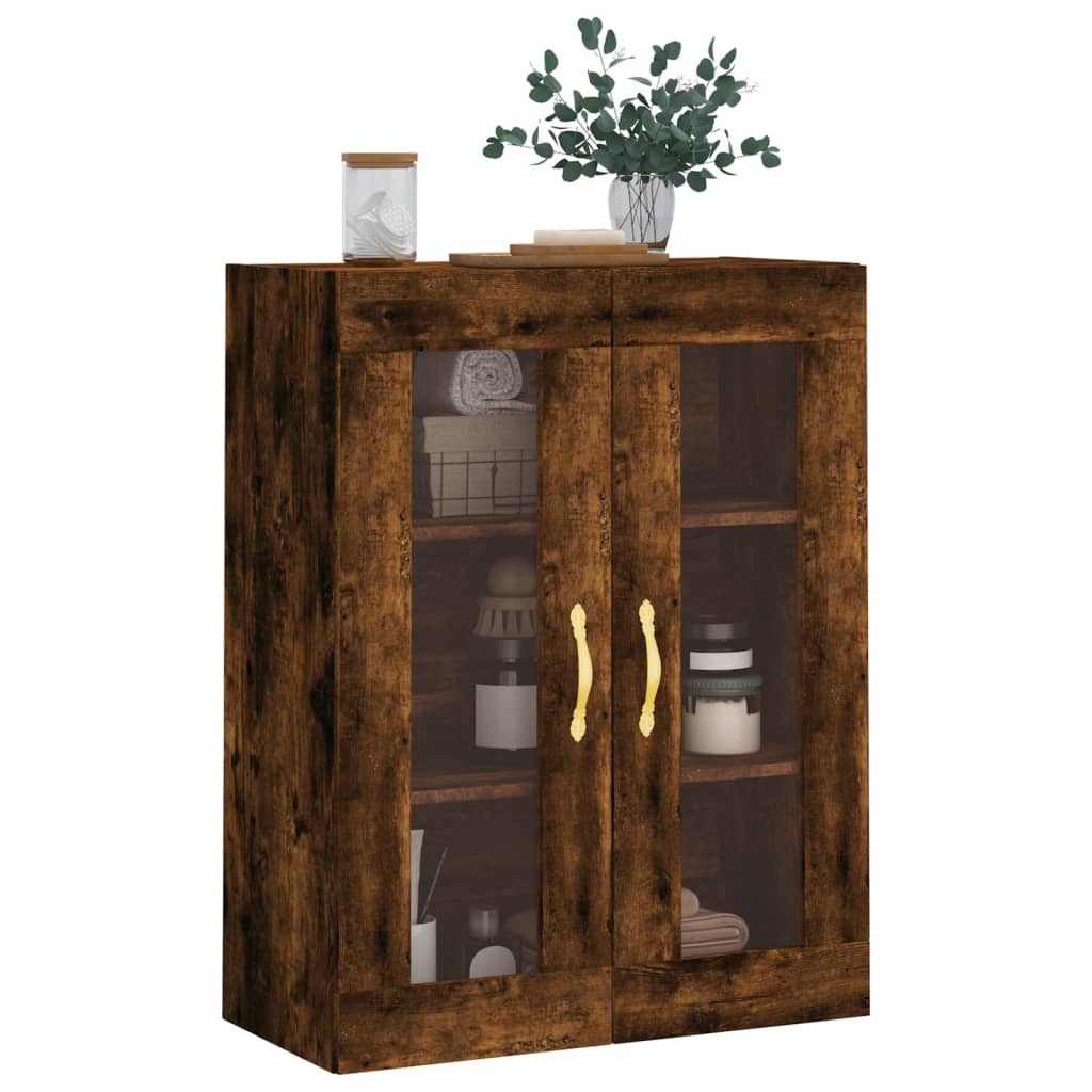 Armoire murale chêne fumé 69,5x34x90 cm - XIOS