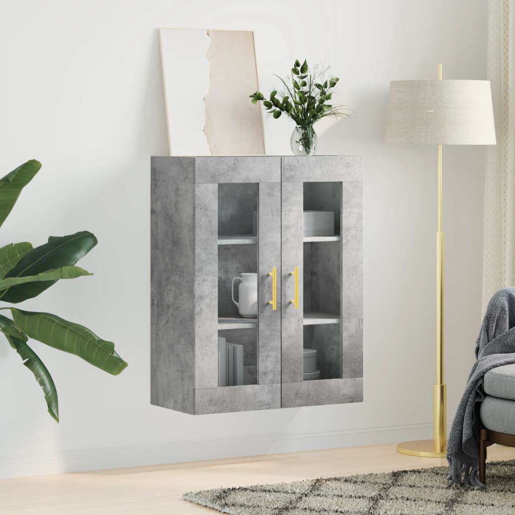 Armoire murale gris béton 69,5x34x90 cm - XIOS
