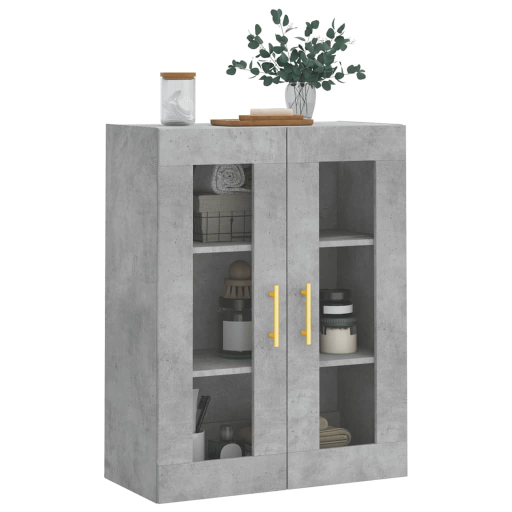 Armoire murale gris béton 69,5x34x90 cm - XIOS