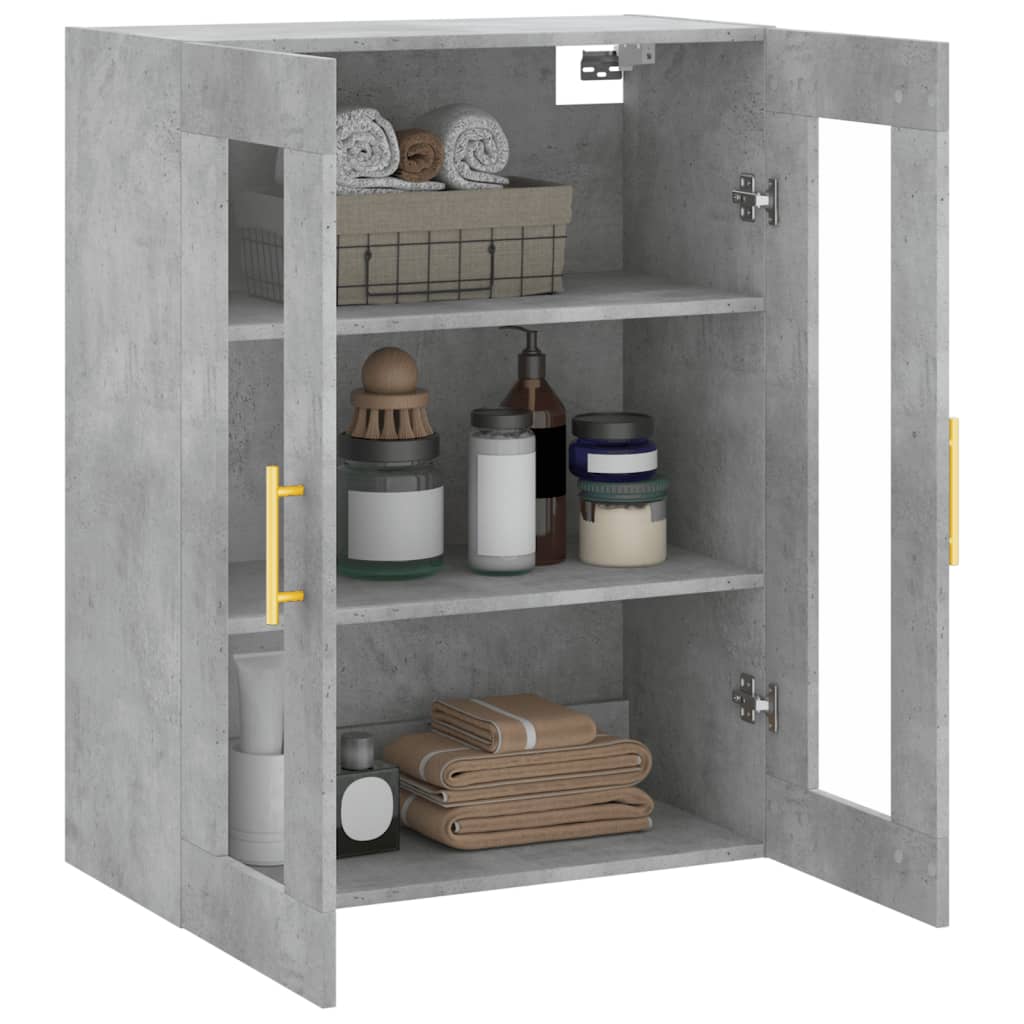 Armoire murale gris béton 69,5x34x90 cm - XIOS