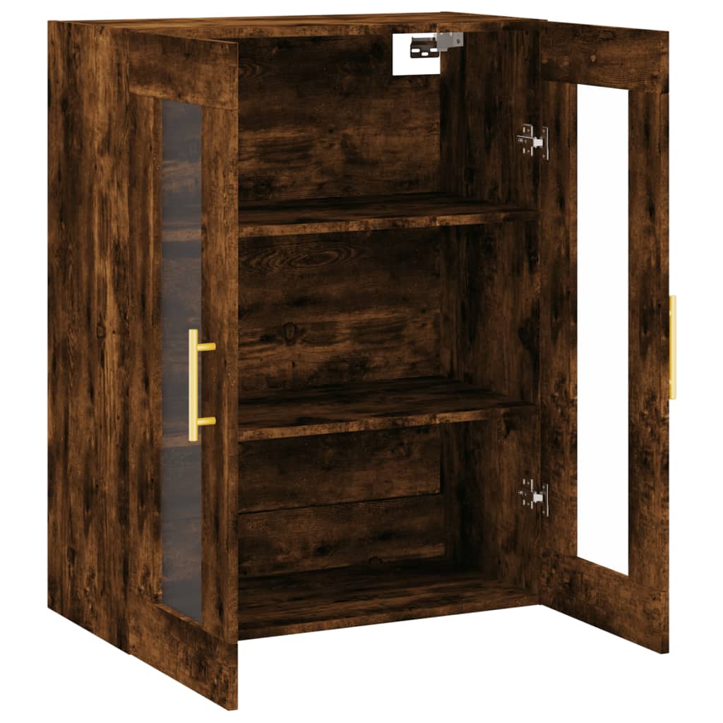 Armoire murale chêne fumé 69,5x34x90 cm - XIOS