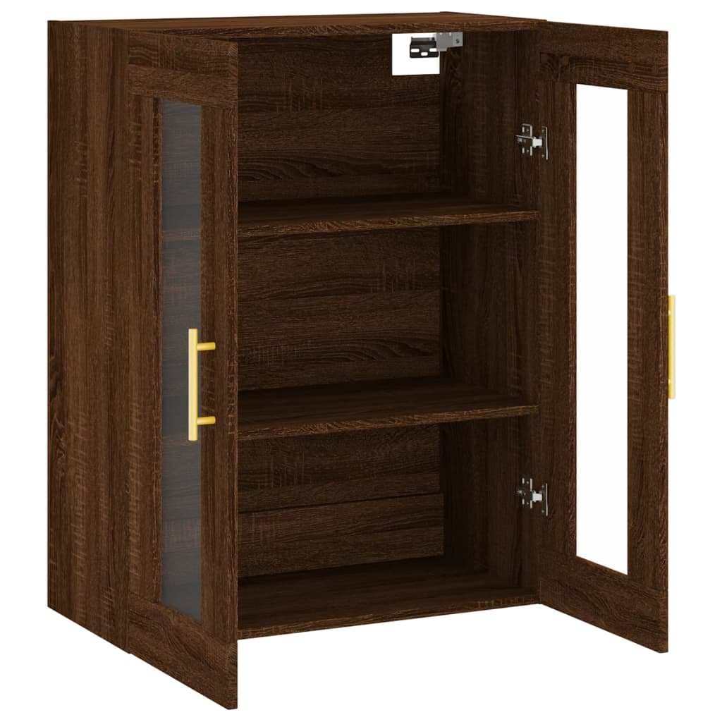 Armoire murale chêne marron 69,5x34x90 cm - XIOS