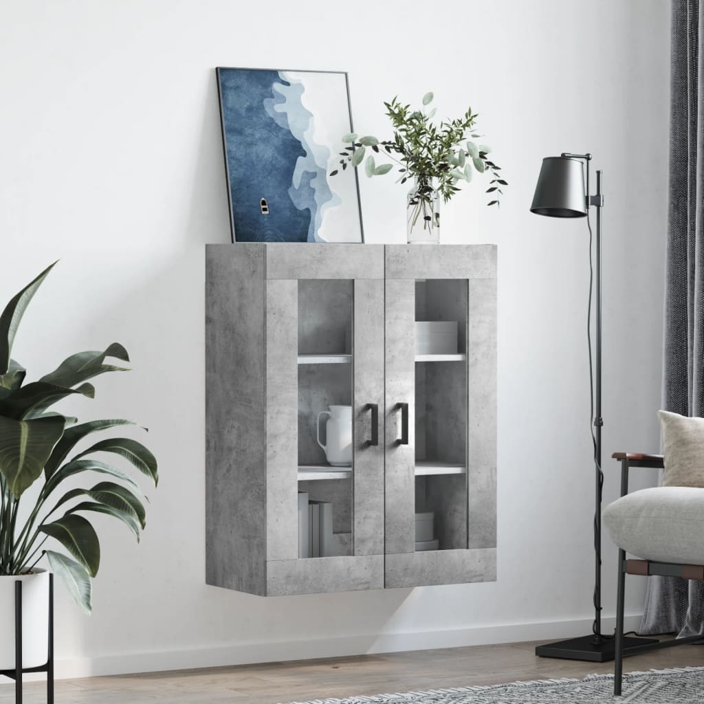 Armoire murale gris béton 69,5x34x90 cm - XIOS