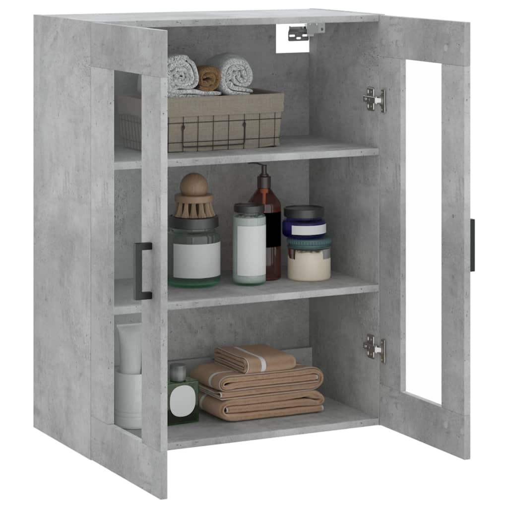 Armoire murale gris béton 69,5x34x90 cm - XIOS