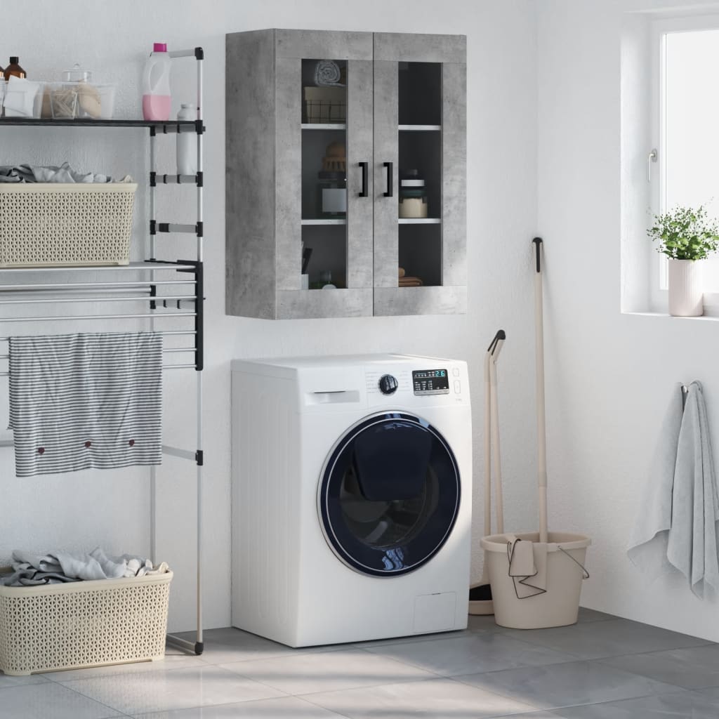 Armoire murale gris béton 69,5x34x90 cm - XIOS