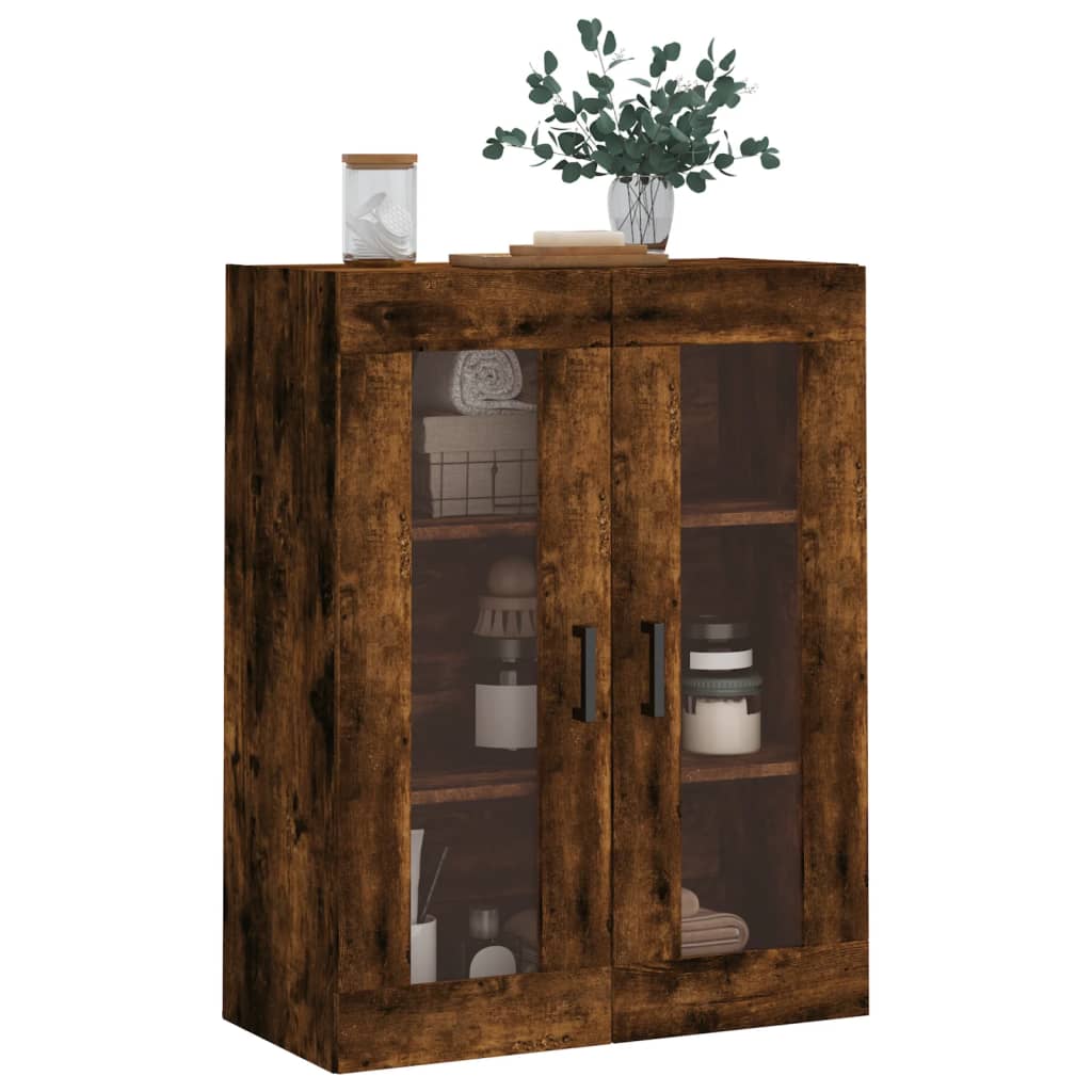 Armoire murale chêne fumé 69,5x34x90 cm - XIOS