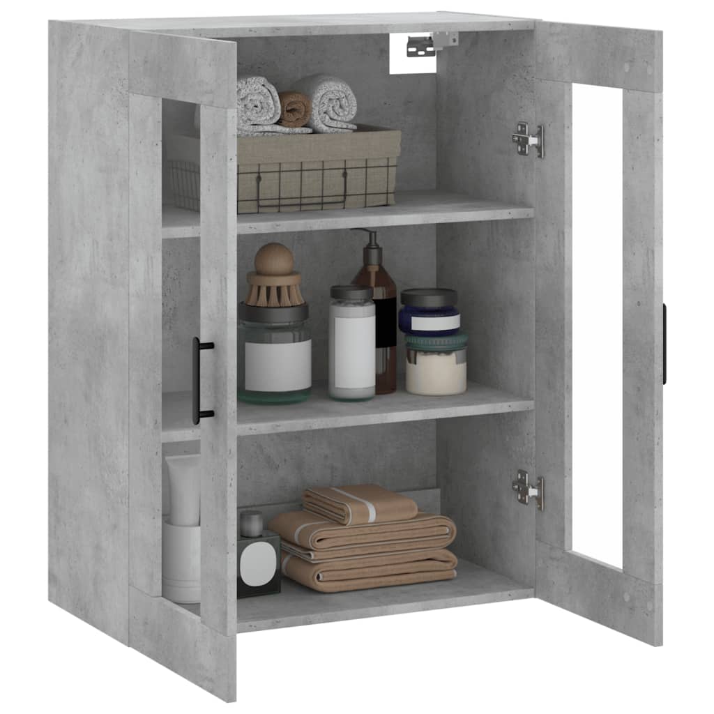 Armoire murale gris béton 69,5x34x90 cm - XIOS