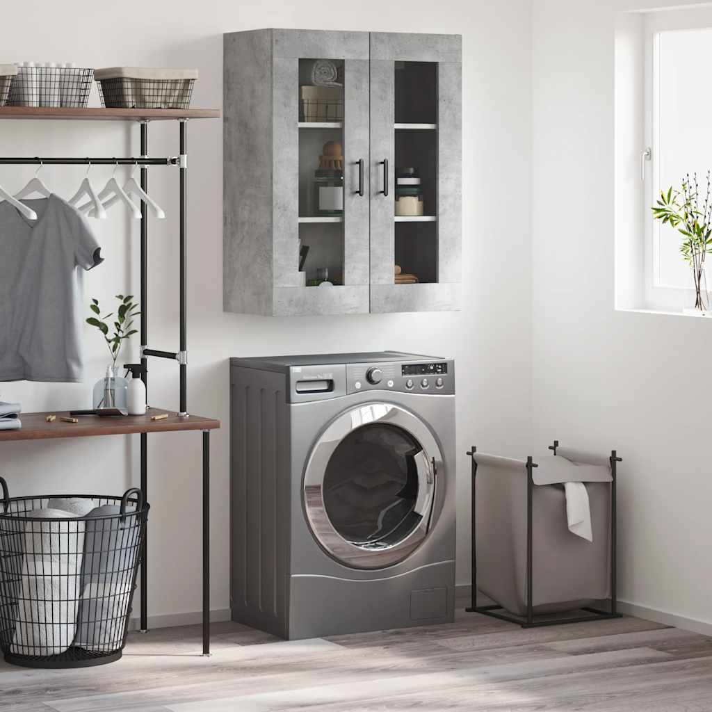 Armoire murale gris béton 69,5x34x90 cm - XIOS