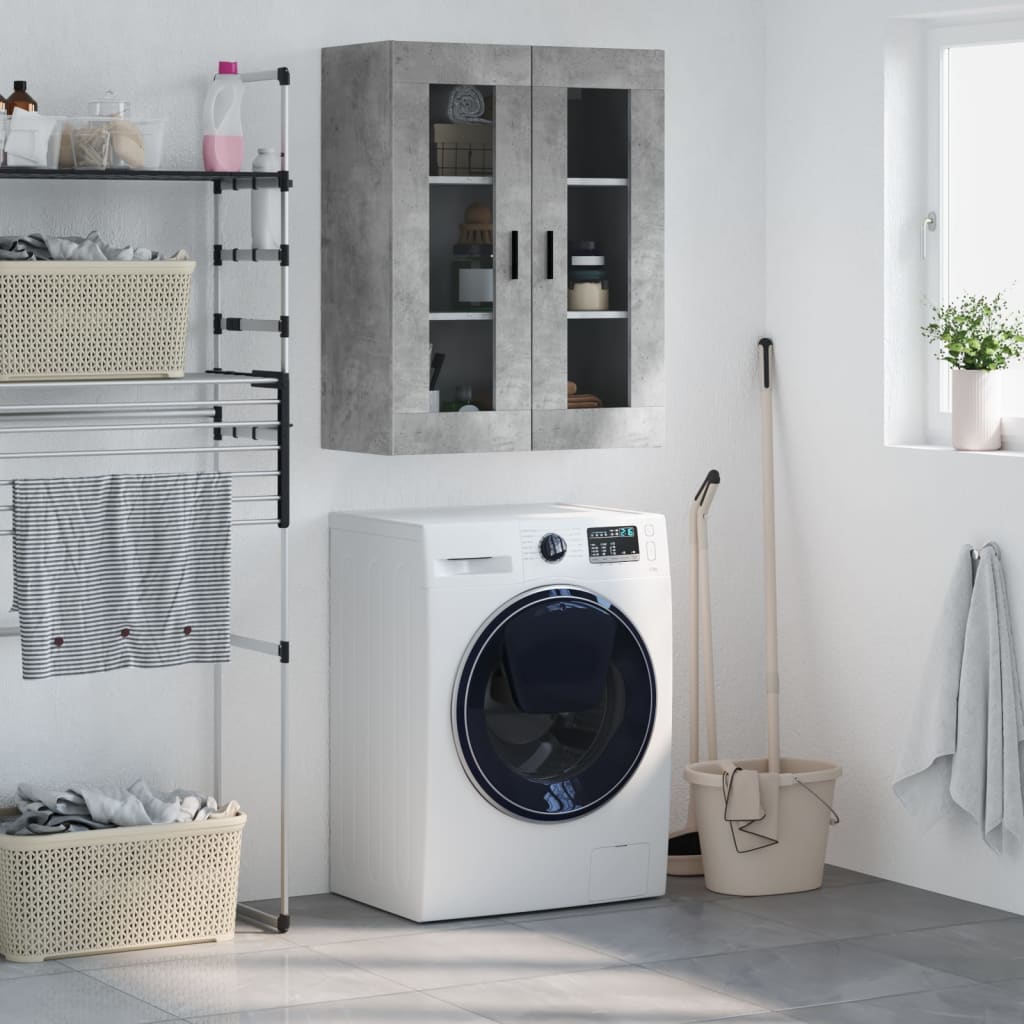 Armoire murale gris béton 69,5x34x90 cm - XIOS