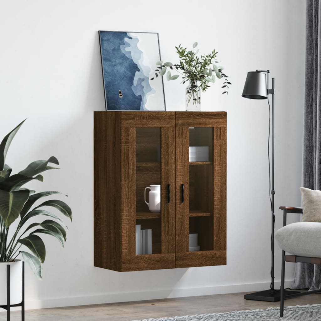 Armoire murale chêne marron 69,5x34x90 cm - XIOS