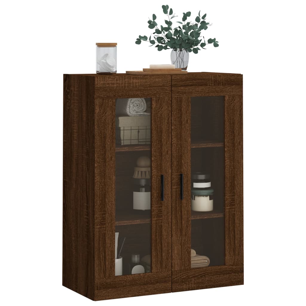 Armoire murale chêne marron 69,5x34x90 cm - XIOS