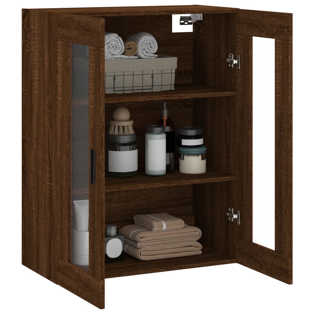 Armoire murale chêne marron 69,5x34x90 cm - XIOS