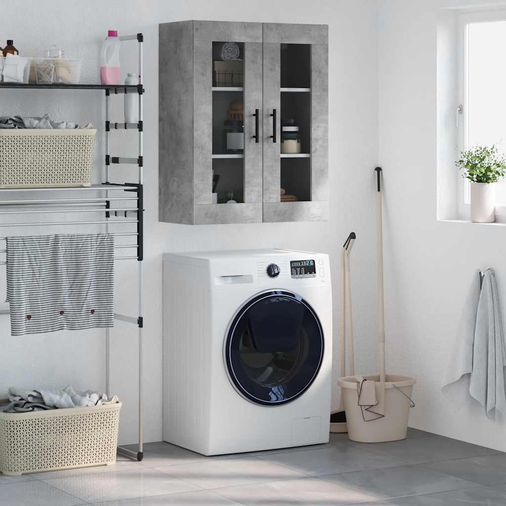 Armoire murale gris béton 69,5x34x90 cm - XIOS