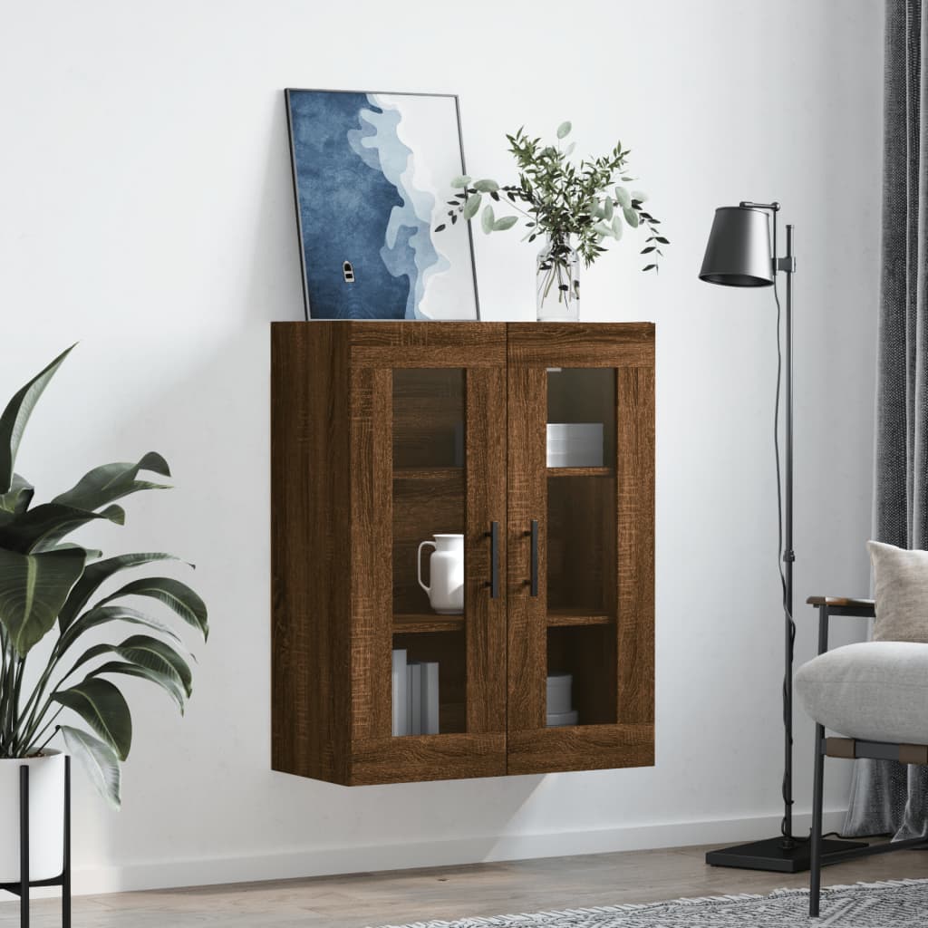 Armoire murale chêne marron 69,5x34x90 cm - XIOS